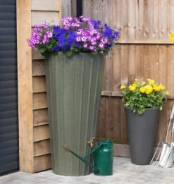 200 Litre Cosmo Water Butt Planter - Green Marble