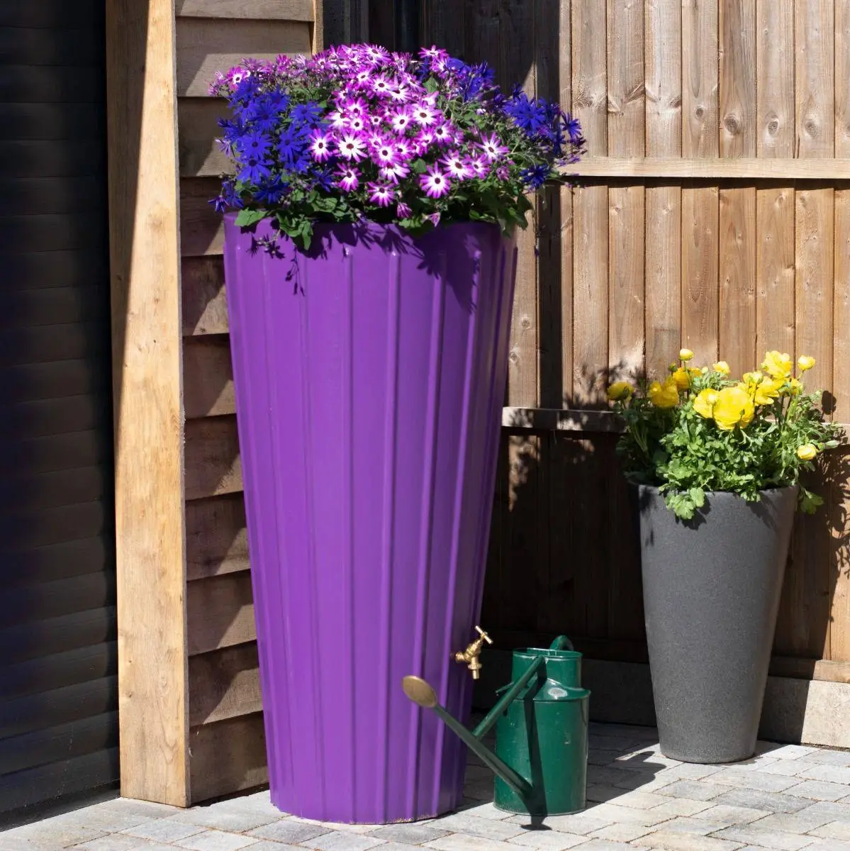 200 Litre Cosmo Water Butt Planter - Purple 1 200 Litre Cosmo Water Butt Planter - Purple