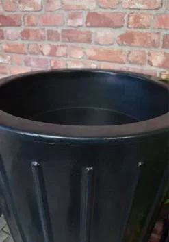 200 Litre Cosmo Water Butt Planter - Black -Garden Hearth cosmoblk bowl jpg