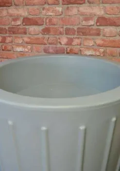 200 Litre Cosmo Water Butt Planter - Grey -Garden Hearth cosmogrey bowl jpg