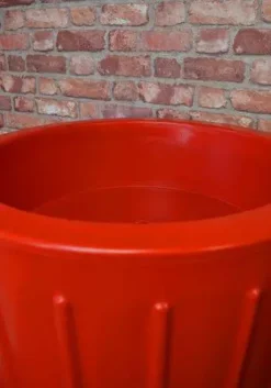 200 Litre Cosmo Water Butt Planter - Red -Garden Hearth cosmored bowl jpg