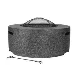 Cylinder Dark Grey Fire Pit