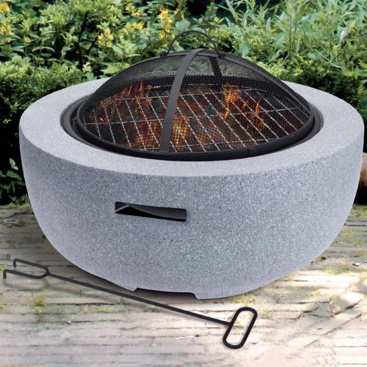 Fire Bowl With BBQ Rack - 60cm - Fire Pit 1 Fire Bowl With BBQ Rack - 60cm - Fire Pit