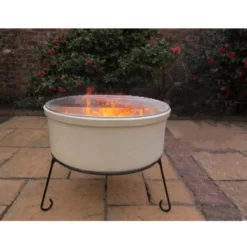 Atlas Jumbo Chimalin AFC Fire Bowl In Natural Clay