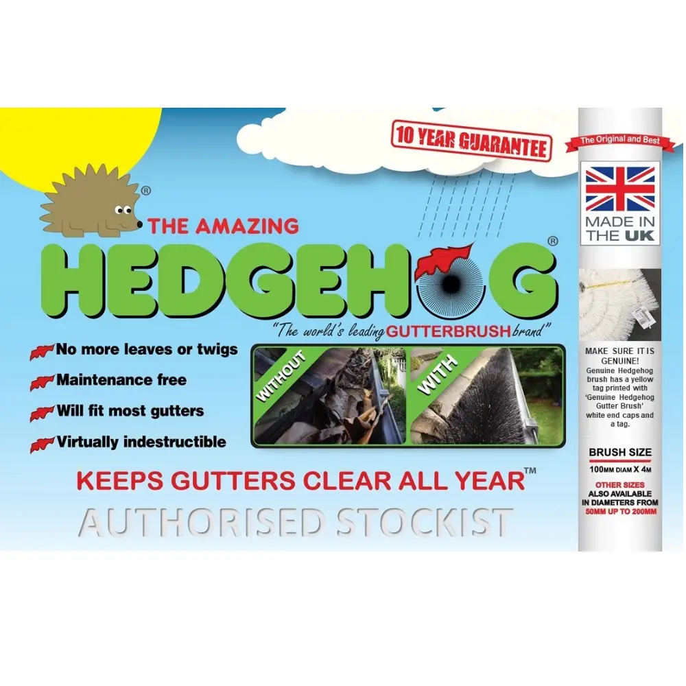 Hedgehog Gutter Brush (8m X 100mm) White 4 Hedgehog Gutter Brush (8m X 100mm) White - Image 4