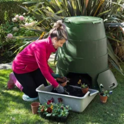 Recycled Plastic 330L Johanna Hot Composter - Green 12 Recycled Plastic 330L Johanna Hot Composter - Green -Garden Hearth greenjoh2 1 jpg