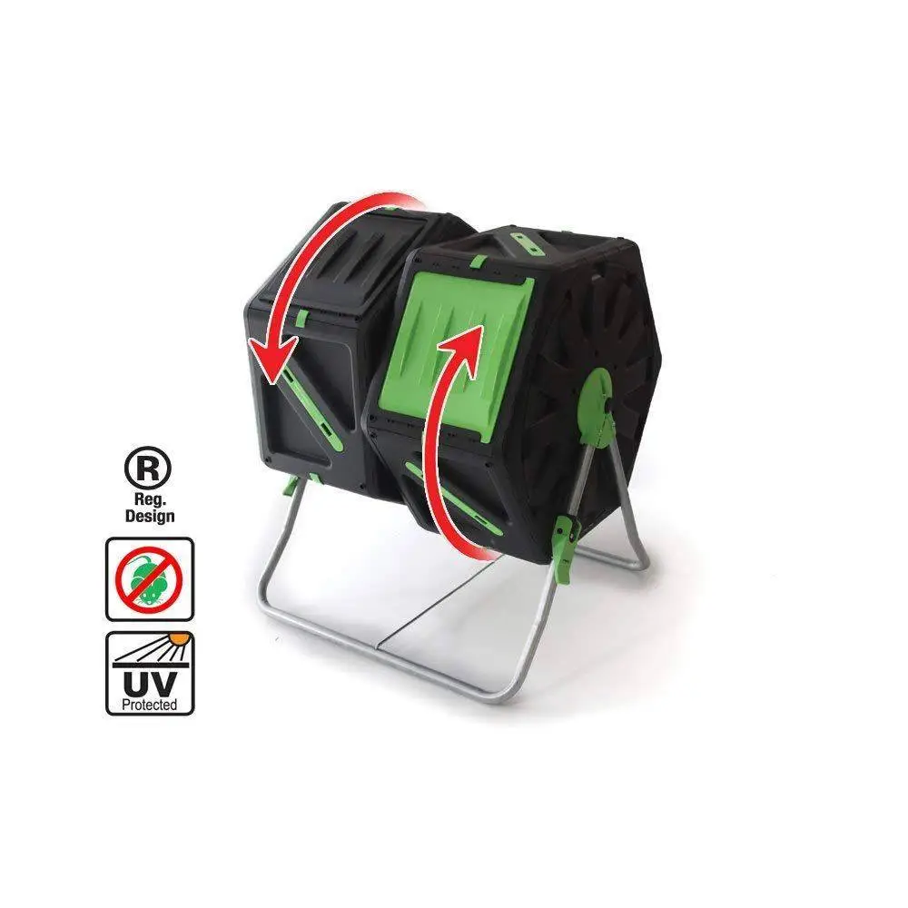 Gardening Naturally Dual Tumbling Composter 2 X 70L Cells 3 Gardening Naturally Dual Tumbling Composter 2 X 70L Cells - Image 3