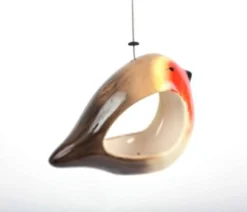 Ceramic Robin Bird Feeder -Garden Hearth img 5438 jpg