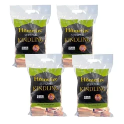 Pack Of 4 Homefire Kindling Pack - 10kg - Natural Firelighters - Kindling Wood