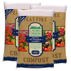 Pack Of 3 Living Green 40L Organic Peat Free Compost
