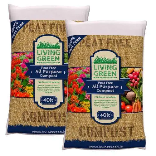 Pack Of 2 Living Green 40L Organic Peat Free Compost 1 Pack Of 2 Living Green 40L Organic Peat Free Compost