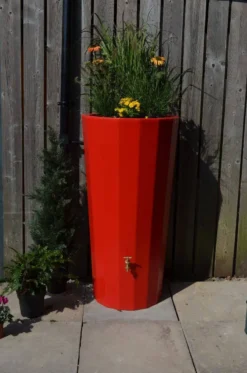 255L Metropolitan Water Butt With Planter In Red