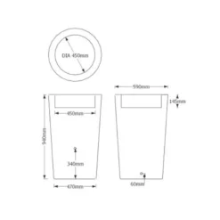 165L Midi Metropolitan Water Butt Planter - Sandstone 5 165L Midi Metropolitan Water Butt Planter - Sandstone -Garden Hearth mididimensions 540x 7 jpg