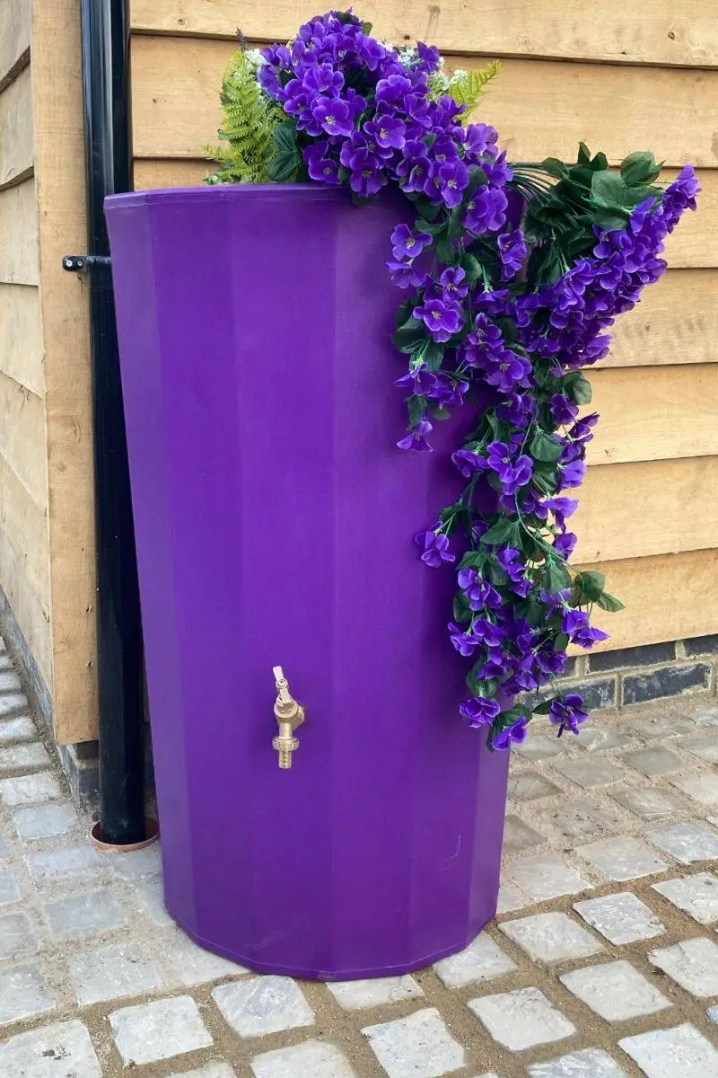 165L Midi Metropolitan Water Butt Planter - Purple 2 165L Midi Metropolitan Water Butt Planter - Purple - Image 2