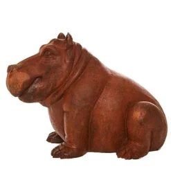 Mini Happy Hippo Cast Iron Statue 6 Mini Happy Hippo Cast Iron Statue -Garden Hearth mini hip3 jpg