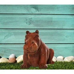 Mini Happy Hippo Cast Iron Statue