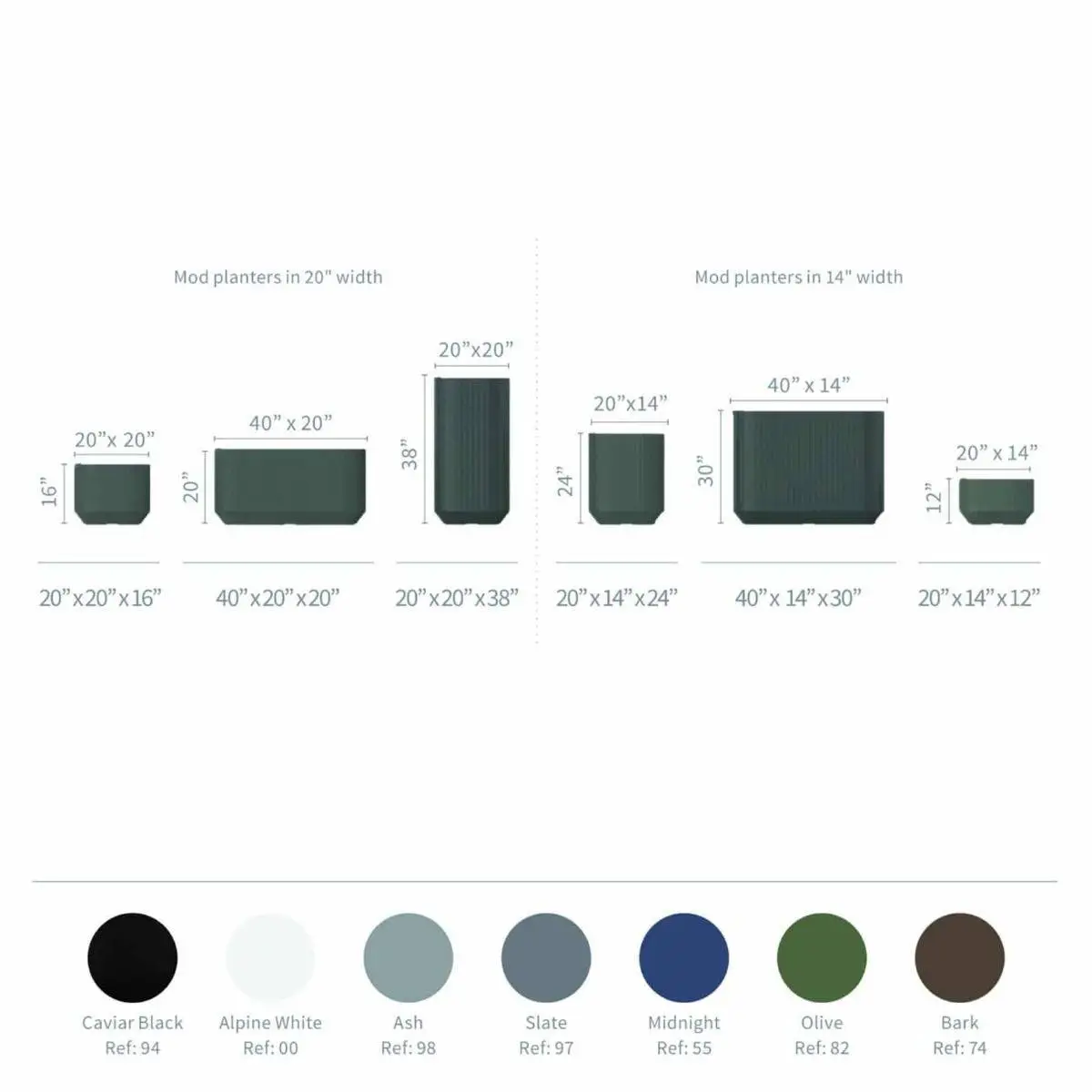 TruDrop Mod 20" X 14" X 24" Self Watering Planter In Olive Green 3 TruDrop Mod 20" X 14" X 24" Self Watering Planter In Olive Green - Image 3