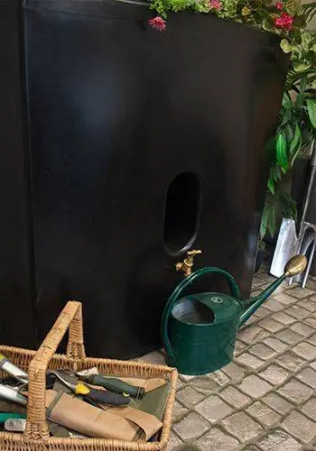 375 Litre Oasis Water Butt Planter - Black 2 375 Litre Oasis Water Butt Planter - Black - Image 2