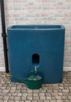 375 Litre Oasis Water Butt Planter - Blue Stone -Garden Hearth oasis bs waterbuttplanter 04 jpg