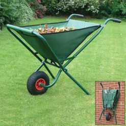 Bosmere Lightweight Solid Wheel Folding Wheelbarrow - Space Saving - Free Delivery