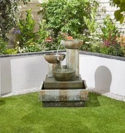 Kelkay Patina Bowls Water Feature - Natural Stone Effect
