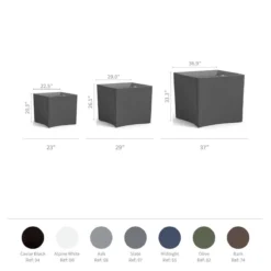 TruDrop Pinch 29" Self Watering Planter In Slate Grey -Garden Hearth pinch planters 1 jpg