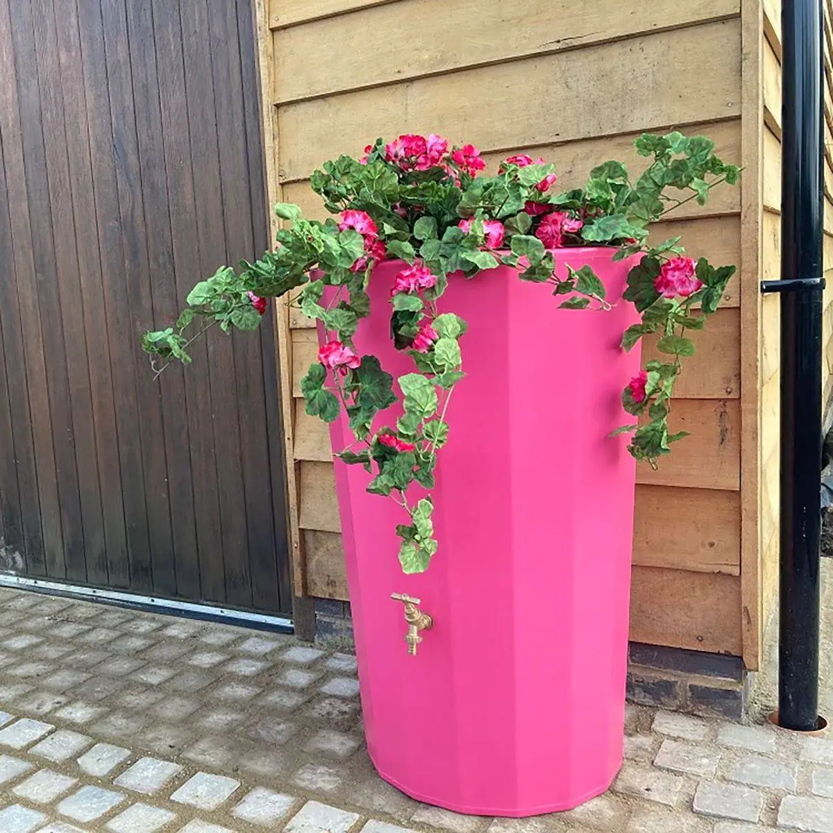 165L Midi Metropolitan Water Butt Planter - Pink 1 165L Midi Metropolitan Water Butt Planter - Pink