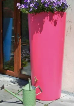 380L Garden Planter Water Butt Pink With Tap Kit & Diverter