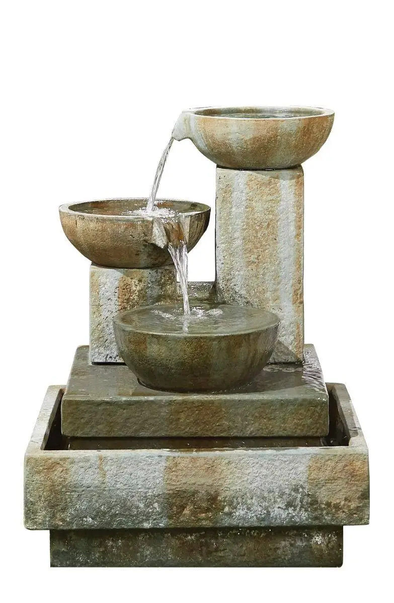 Kelkay Patina Bowls Water Feature - Natural Stone Effect 2 Kelkay Patina Bowls Water Feature - Natural Stone Effect - Image 2