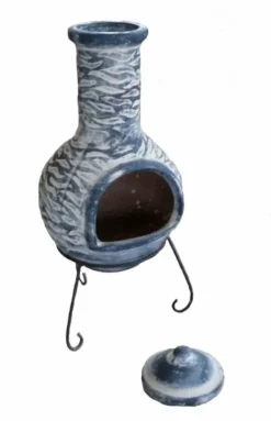 Olas XL Mexican Chimenea In Bluey Grey -Garden Hearth prod c8o.07 4 jpg
