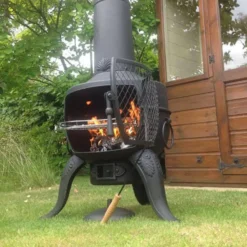 Large Steel Tia Chimenea Inc BBQ Grill