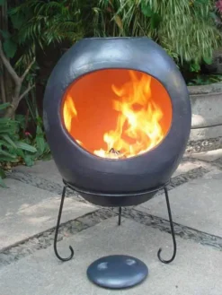 Ellipse XL Mexican Chimenea In Charcoal Grey