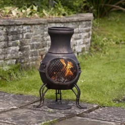 Billie Bronze Small Cast Iron Chimenea