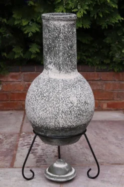 Cruz Large Mexican Chimenea In Green With Red Motive -Garden Hearth product3050 jpg