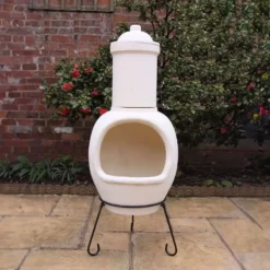 Asteria Extra-large Clay Chimenea Made Of Chimalin AFC