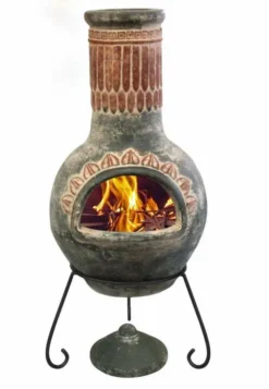 Large Plumas Mexican Chimenea In Green 8 Large Plumas Mexican Chimenea In Green -Garden Hearth product4297 jpg