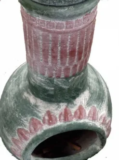 Large Plumas Mexican Chimenea In Green 11 Large Plumas Mexican Chimenea In Green -Garden Hearth product4301 jpg