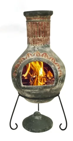 Plumas XL Mexican Chimenea In Green