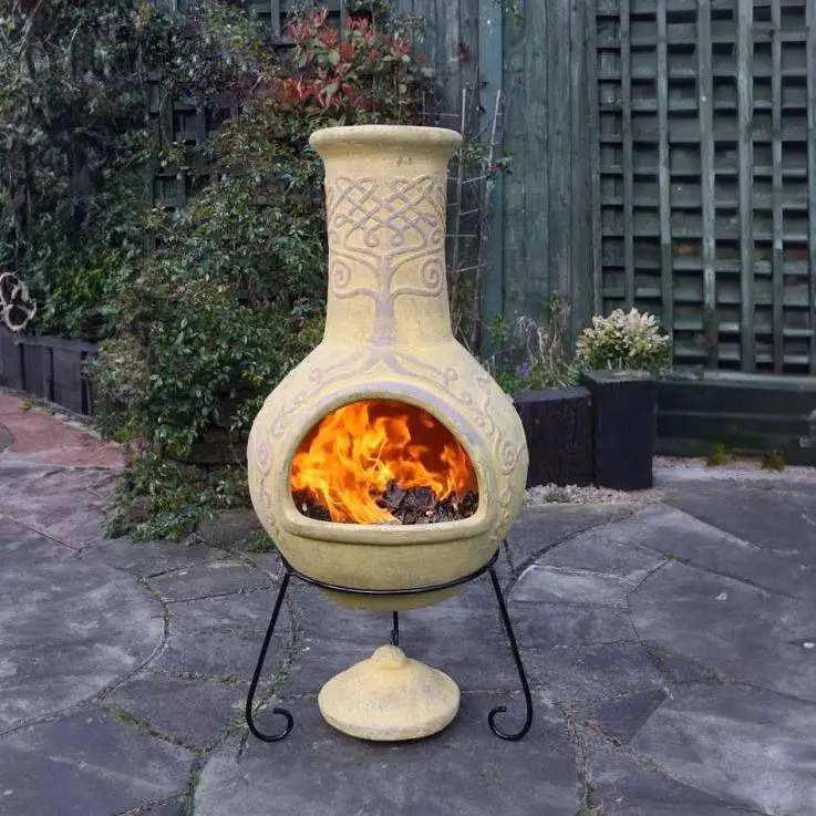 Derwyn The Tree Mustard Mexican Chimenea 1 Derwyn The Tree Mustard Mexican Chimenea