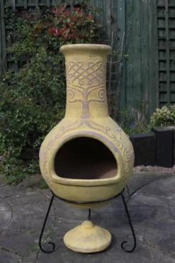 Derwyn The Tree Mustard Mexican Chimenea 15 Derwyn The Tree Mustard Mexican Chimenea -Garden Hearth product6171 jpg