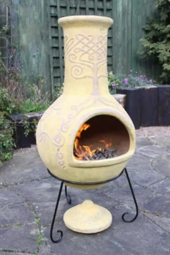 Derwyn The Tree Mustard Mexican Chimenea 12 Derwyn The Tree Mustard Mexican Chimenea -Garden Hearth product6172 jpg