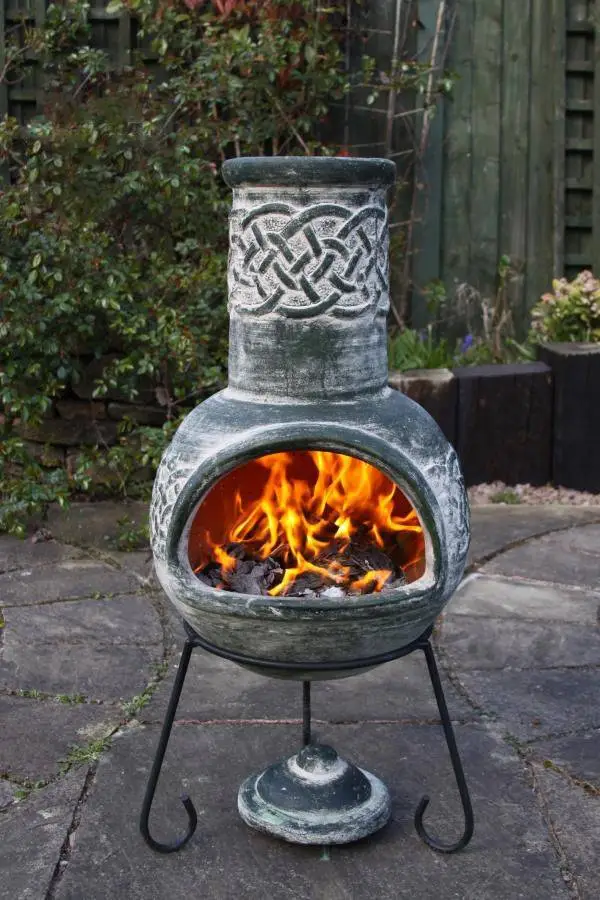 Edyth Medium Mexican Chimenea Celtic Theme 4 Edyth Medium Mexican Chimenea Celtic Theme - Image 4