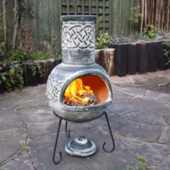 Edyth Medium Mexican Chimenea Celtic Theme