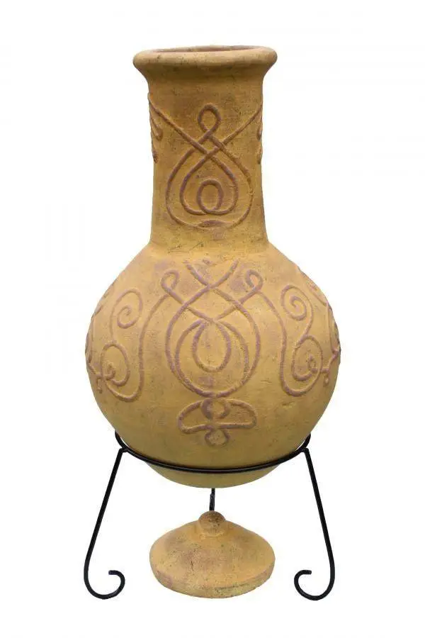 Derwyn The Tree Mustard Mexican Chimenea 8 Derwyn The Tree Mustard Mexican Chimenea - Image 8
