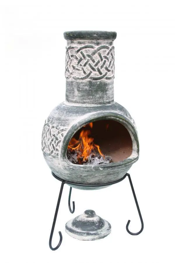 Edyth Medium Mexican Chimenea Celtic Theme 3 Edyth Medium Mexican Chimenea Celtic Theme - Image 3