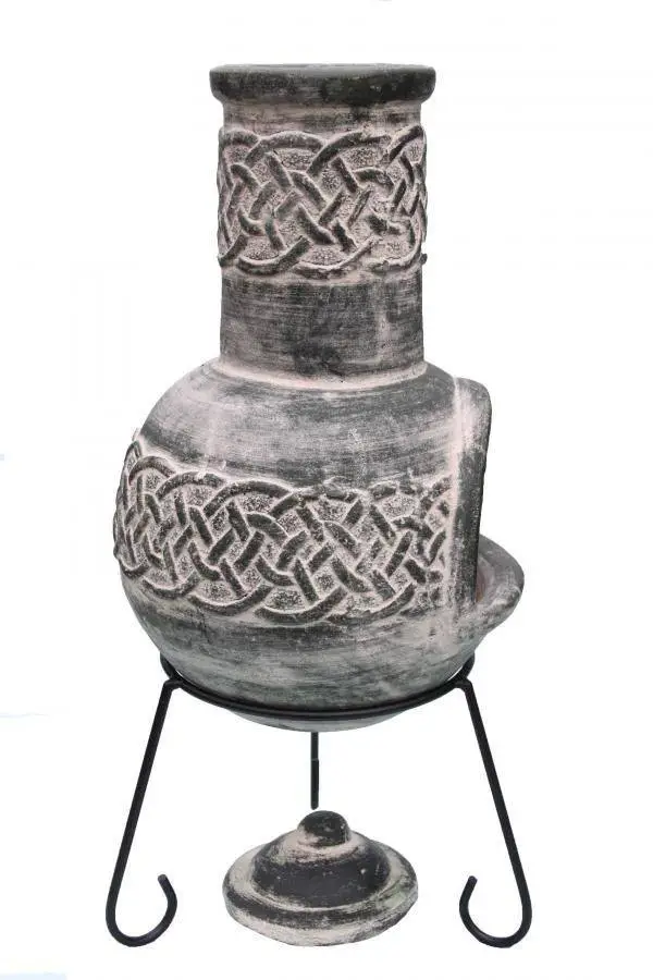 Edyth Medium Mexican Chimenea Celtic Theme 7 Edyth Medium Mexican Chimenea Celtic Theme - Image 7