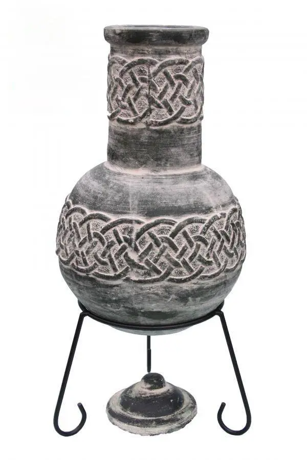 Edyth Medium Mexican Chimenea Celtic Theme 8 Edyth Medium Mexican Chimenea Celtic Theme - Image 8