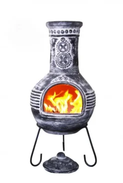 Azteca XL Mexican Chimenea In Anthracite Rustic -Garden Hearth product6406 jpg