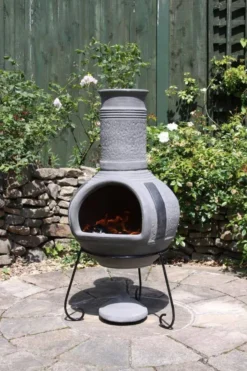 Linea XL Mexican Chimenea In Grey 10 Linea XL Mexican Chimenea In Grey -Garden Hearth product6679 jpg