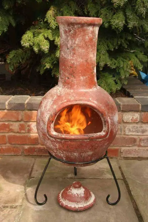 Colima Large Mexican Chimenea In Red 1 Colima Large Mexican Chimenea In Red
